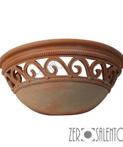 Lampada applique a parete traforata da muro in Terracotta Salento TERIL01