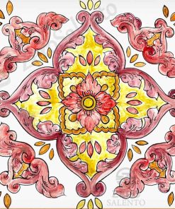Mattonella Maiolica Salentina colore rosso Termaiol12