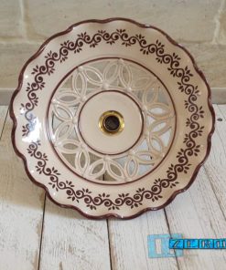 Piatto luce per lampada a soffitto in terracotta dipinto Marrone TERIL14