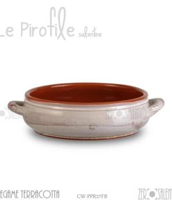 Tegame basso in Terracotta finitura Decapè “La Chianca”