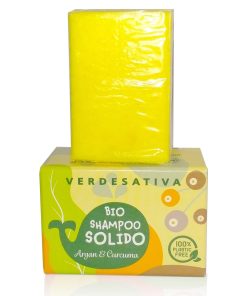Bio shampoo solido stimolante, Canapa Argan e Curcuma – Verdesativa