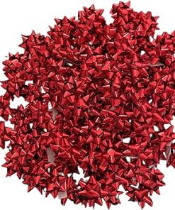 100 coccarde rosse metallizzate d. 3,5 cm