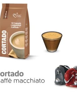 12 capsule caffè CORTADO compatibili Caffitaly System-Professional-Coffee For You*