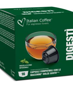 16 Capsule compatibili Nescafè Dolce Gusto Tisana Digestiva in foglie Italian Coffee
