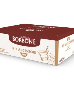 Kit Caffè Borbone 100 Bicchieri bicchierini Palette e Zucchero Borbone – Accessori