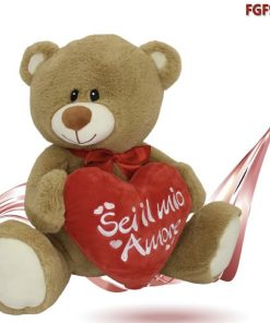 Peluche Orsetto con Cuore “Sei il mio amore” . h. 35 cm