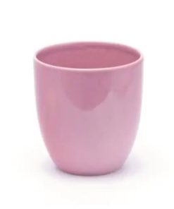 12 vasetti in ceramica color rosa